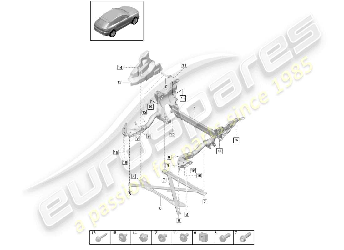 a part diagram from the porsche macan parts catalogue