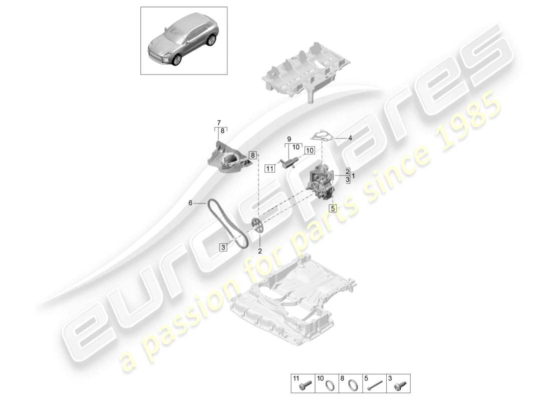 a part diagram from the porsche macan parts catalogue