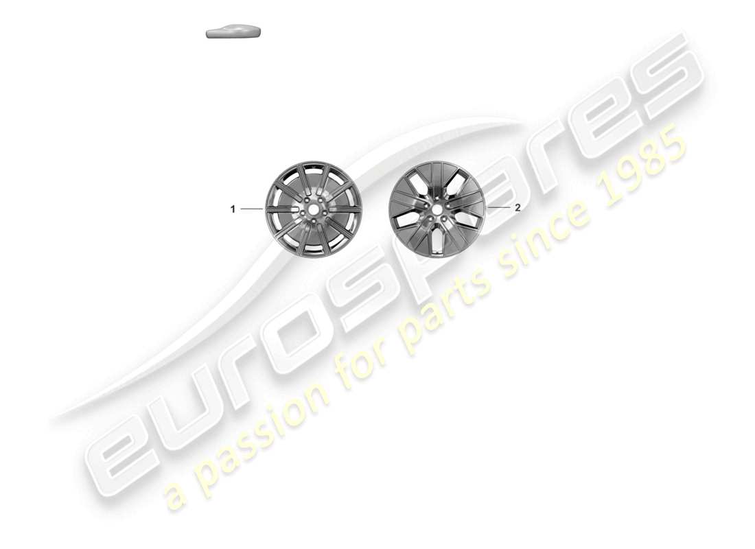 a part diagram from the porsche taycan parts catalogue