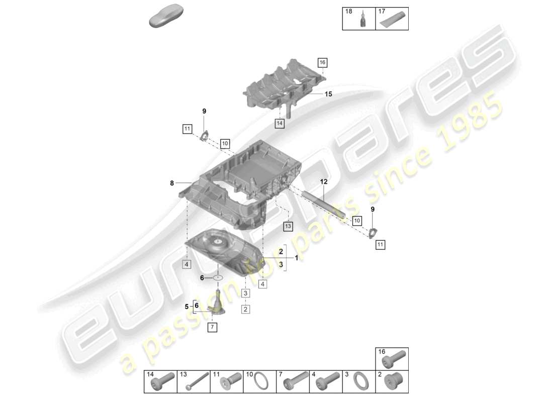a part diagram from the porsche panamera parts catalogue
