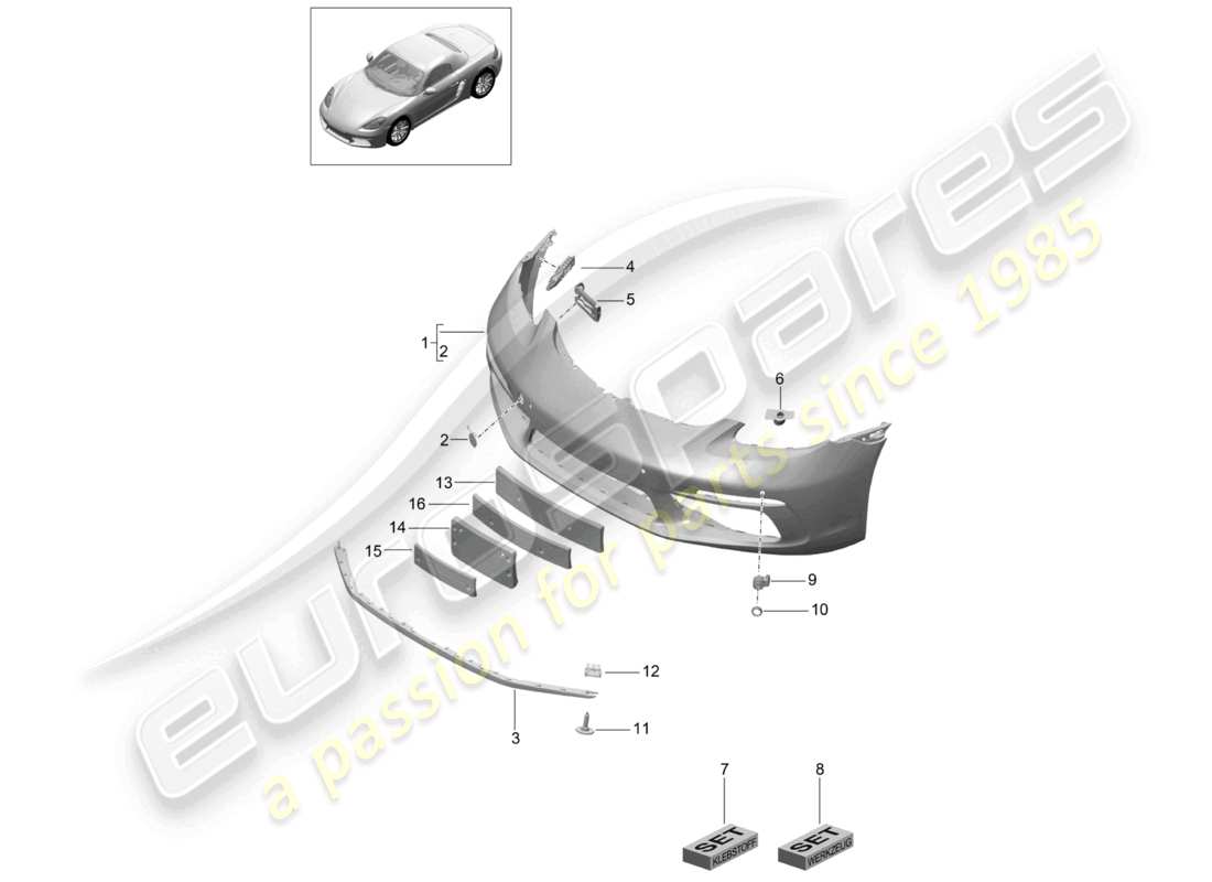 a part diagram from the porsche boxster parts catalogue