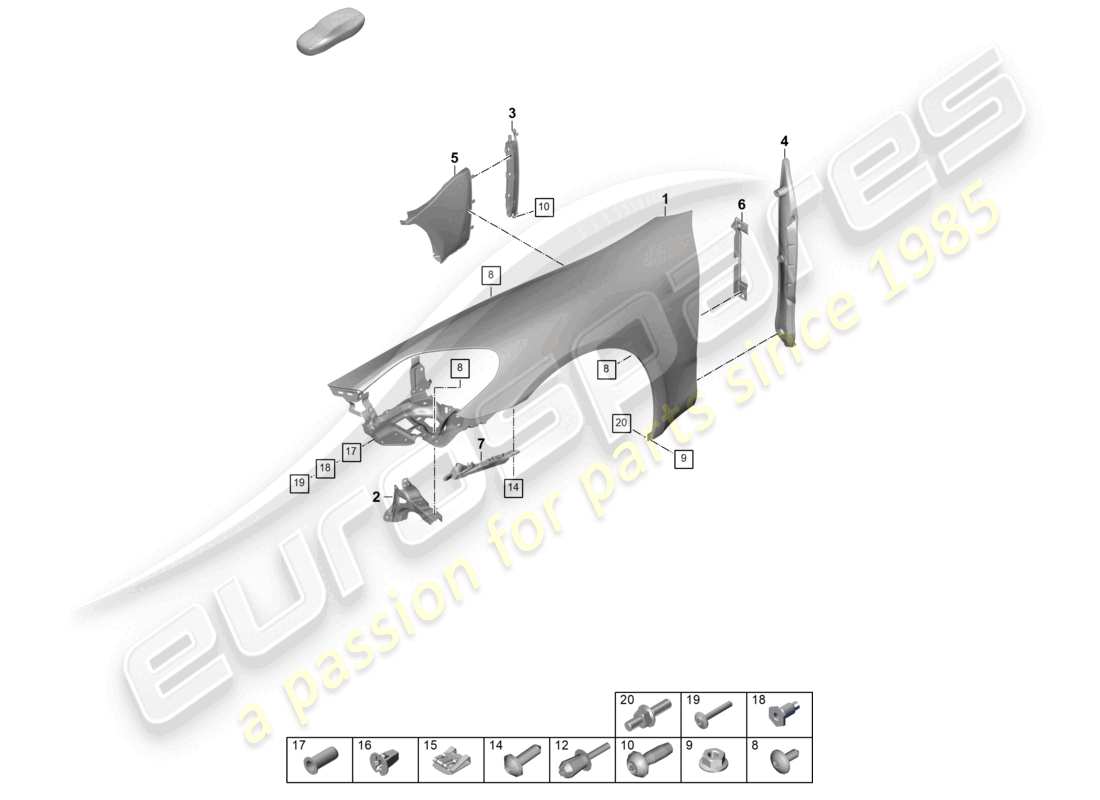 VIEW PARTS DIAGRAMS FROM THE PORSCHE PANAMERA PARTS CATALOGUE a part diagram from the porsche panamera parts catalogue