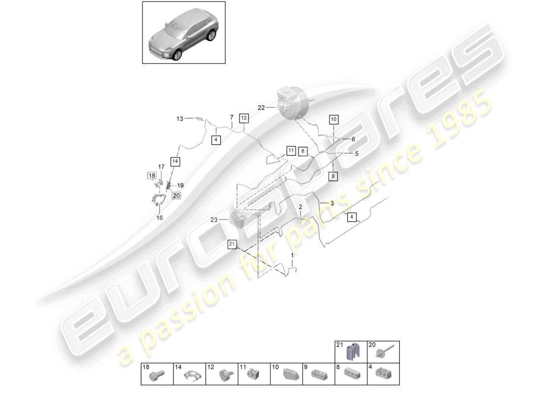 a part diagram from the porsche macan parts catalogue