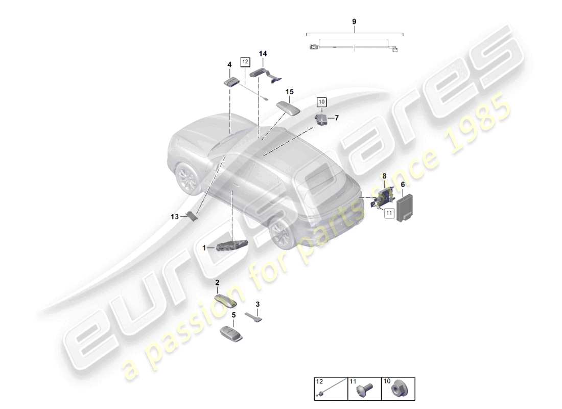 a part diagram from the porsche cayenne parts catalogue