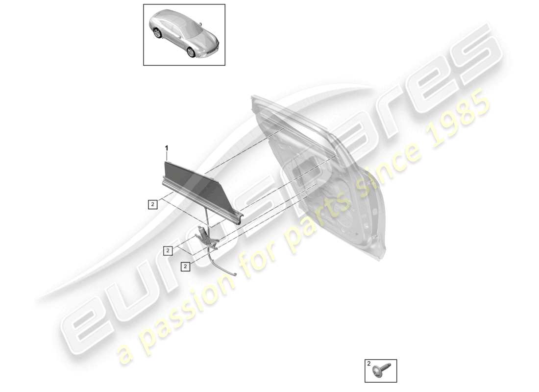 a part diagram from the porsche panamera parts catalogue