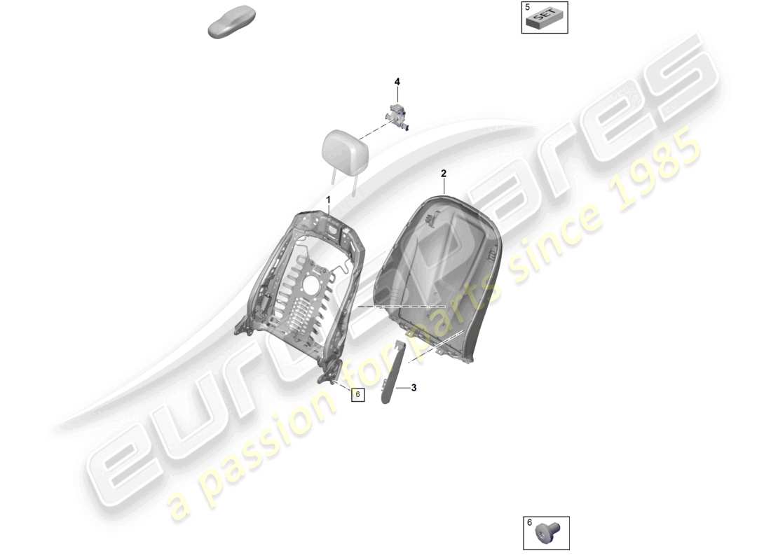 a part diagram from the porsche cayenne parts catalogue