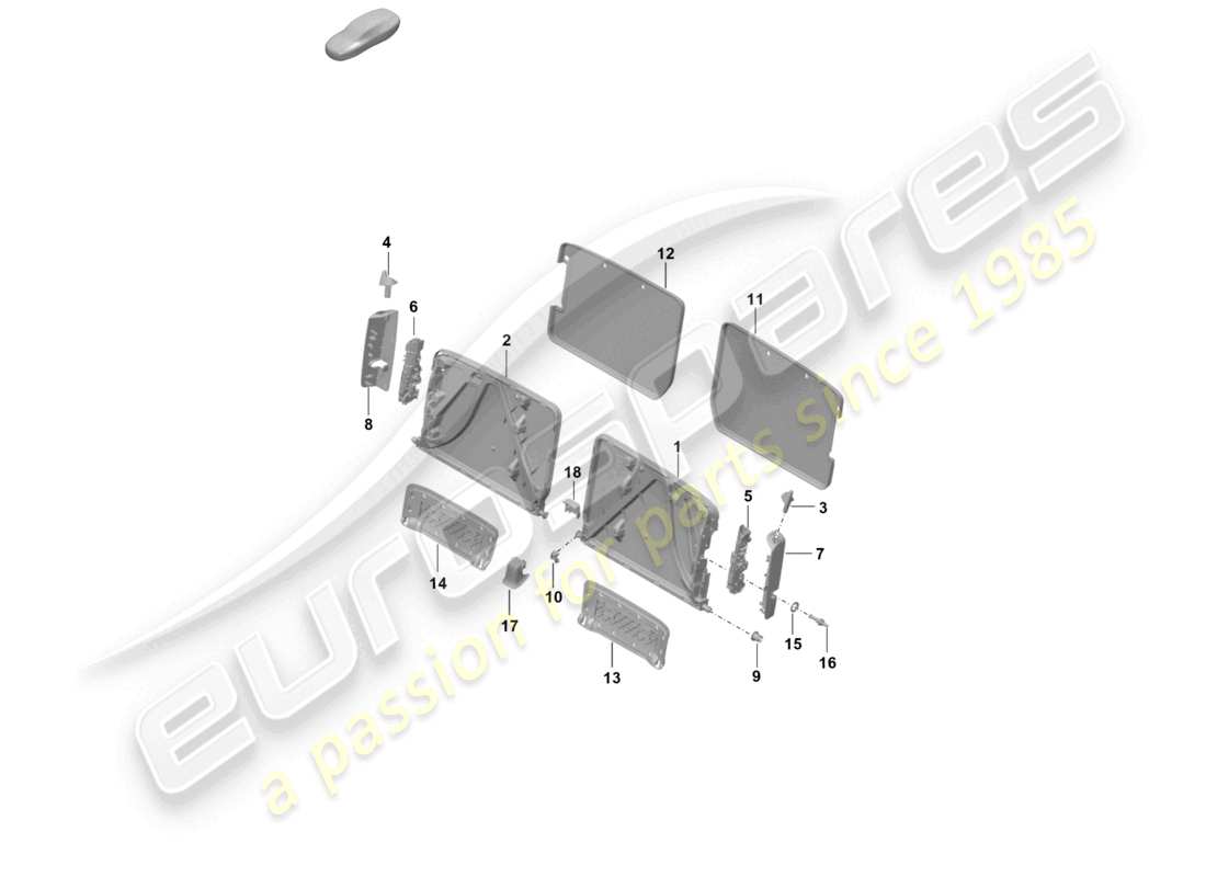 a part diagram from the porsche 992 parts catalogue