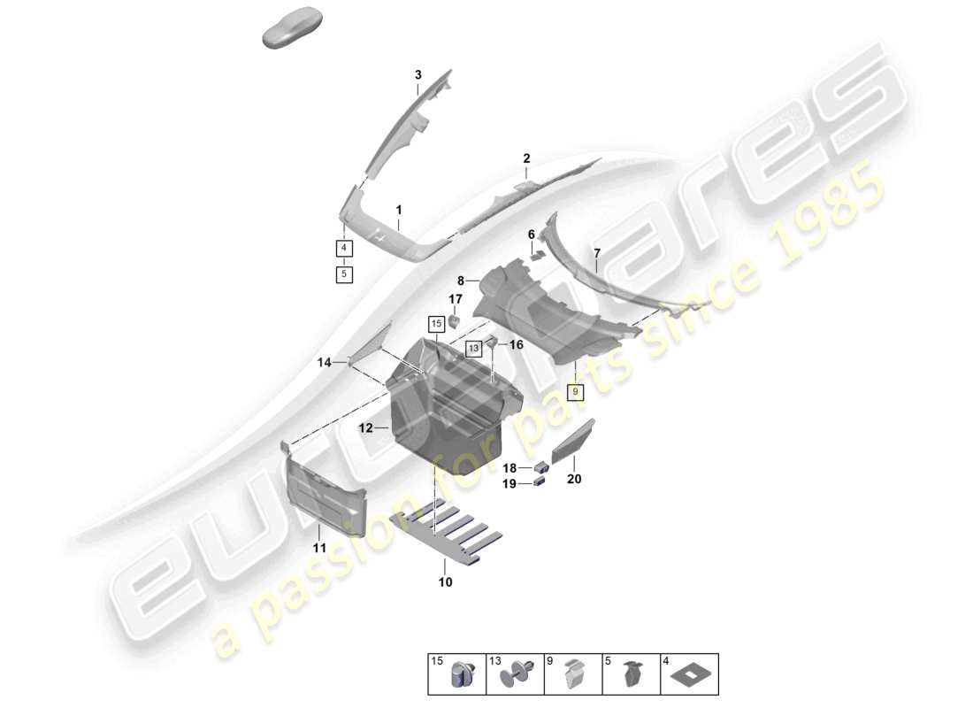 a part diagram from the Porsche 2025 (992-2) parts catalogue