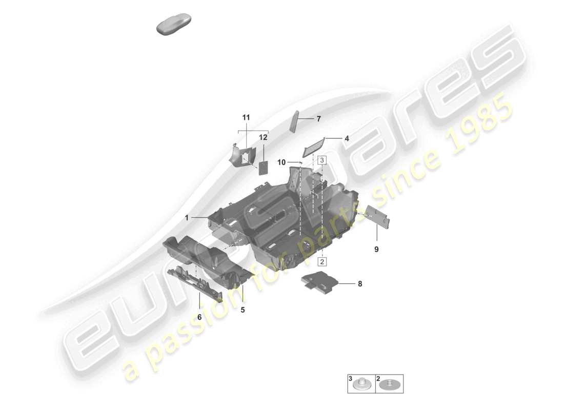 a part diagram from the porsche 992 parts catalogue