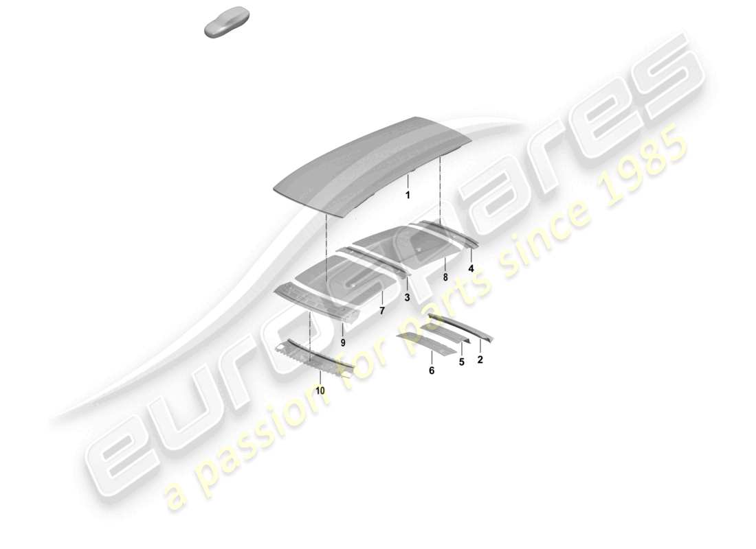 a part diagram from the porsche taycan parts catalogue