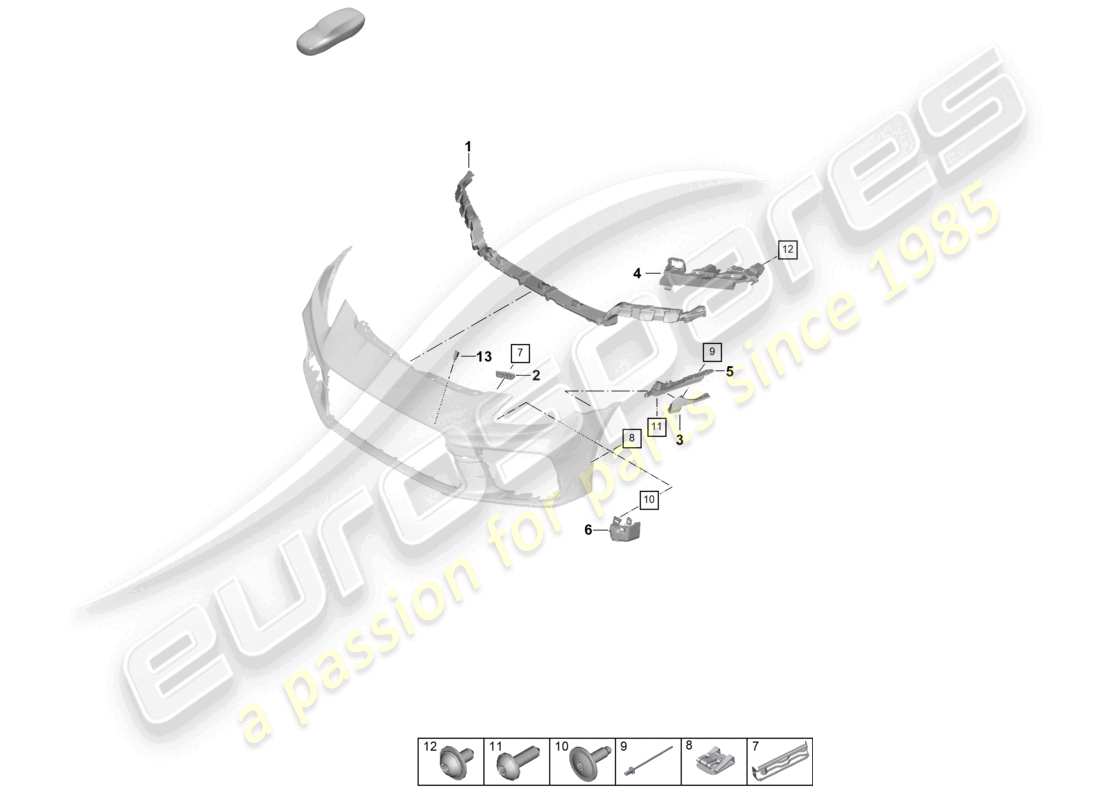 VIEW PARTS DIAGRAMS FROM THE PORSCHE PANAMERA PARTS CATALOGUE a part diagram from the porsche panamera parts catalogue