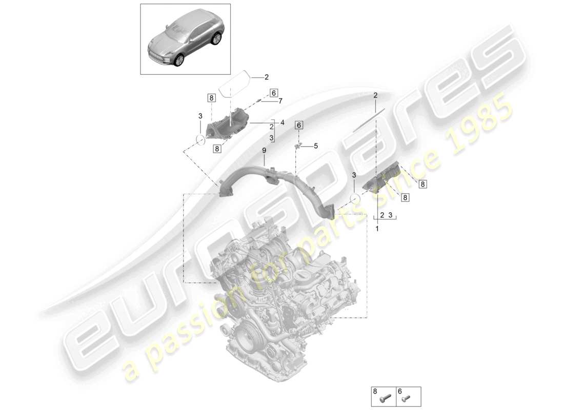a part diagram from the porsche macan parts catalogue