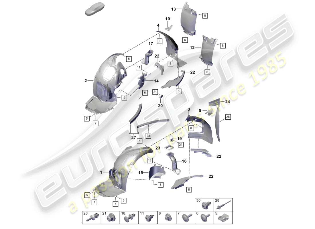 VIEW PARTS DIAGRAMS FROM THE PORSCHE CAYMAN PARTS CATALOGUE a part diagram from the porsche cayman parts catalogue