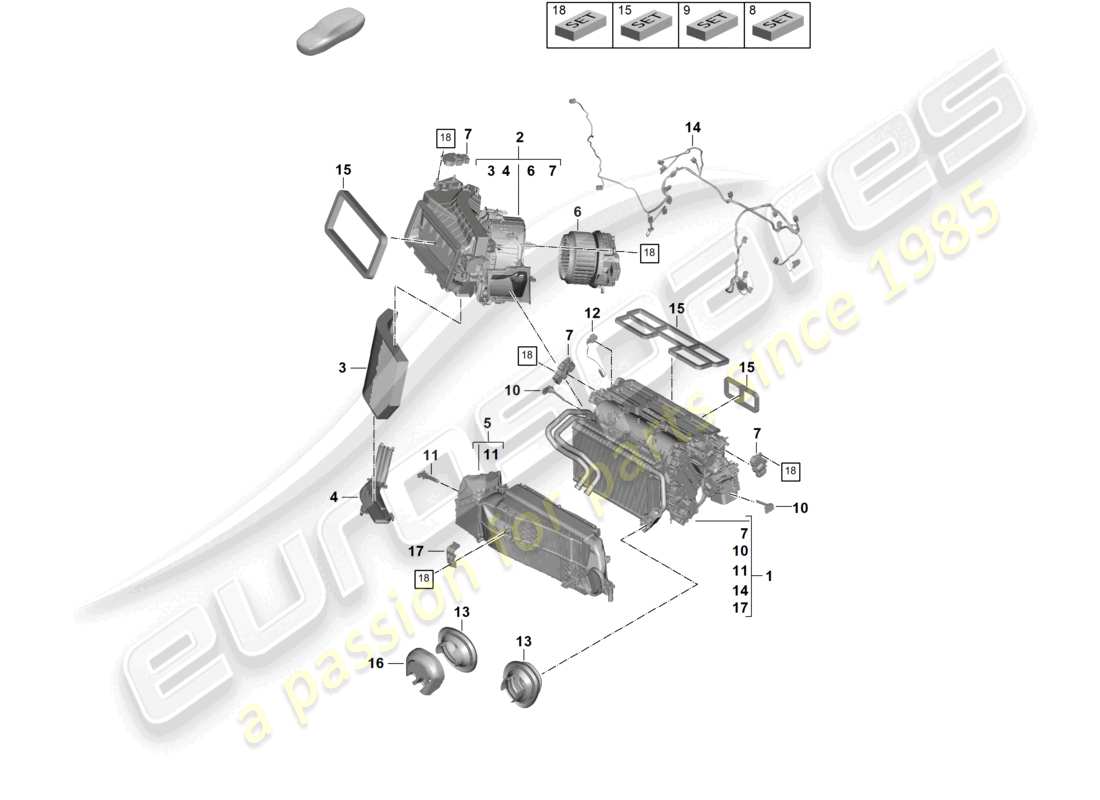 a part diagram from the porsche panamera parts catalogue