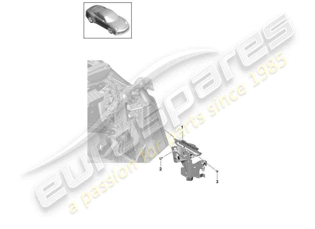 a part diagram from the porsche 991 parts catalogue