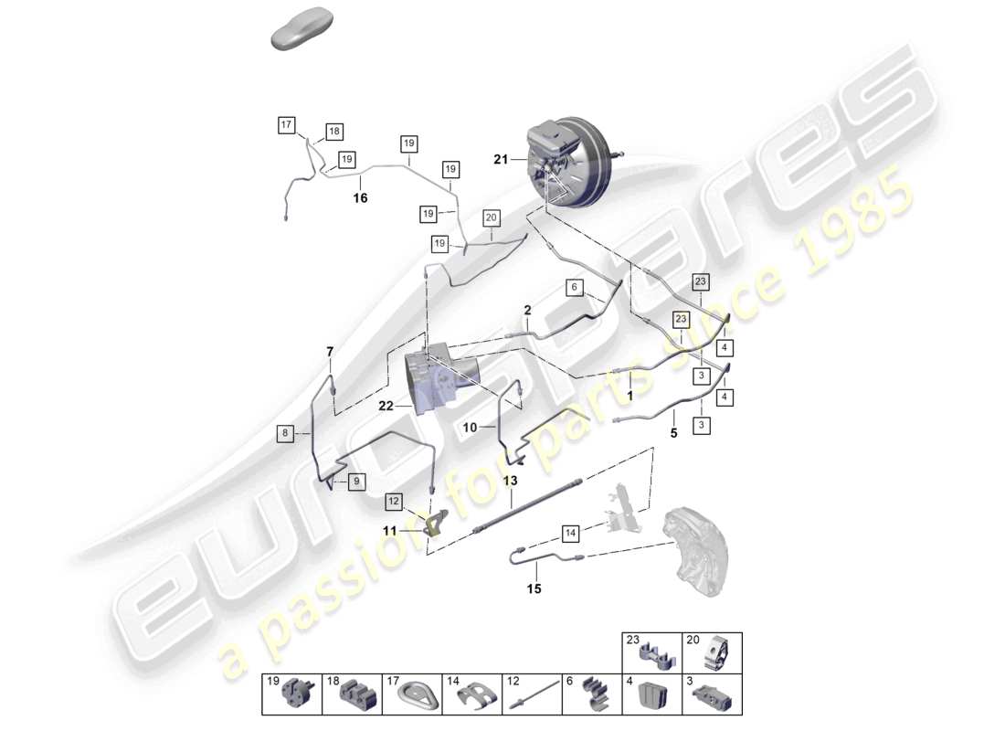 a part diagram from the porsche 2024 (cayenne e3 pa) parts catalogue