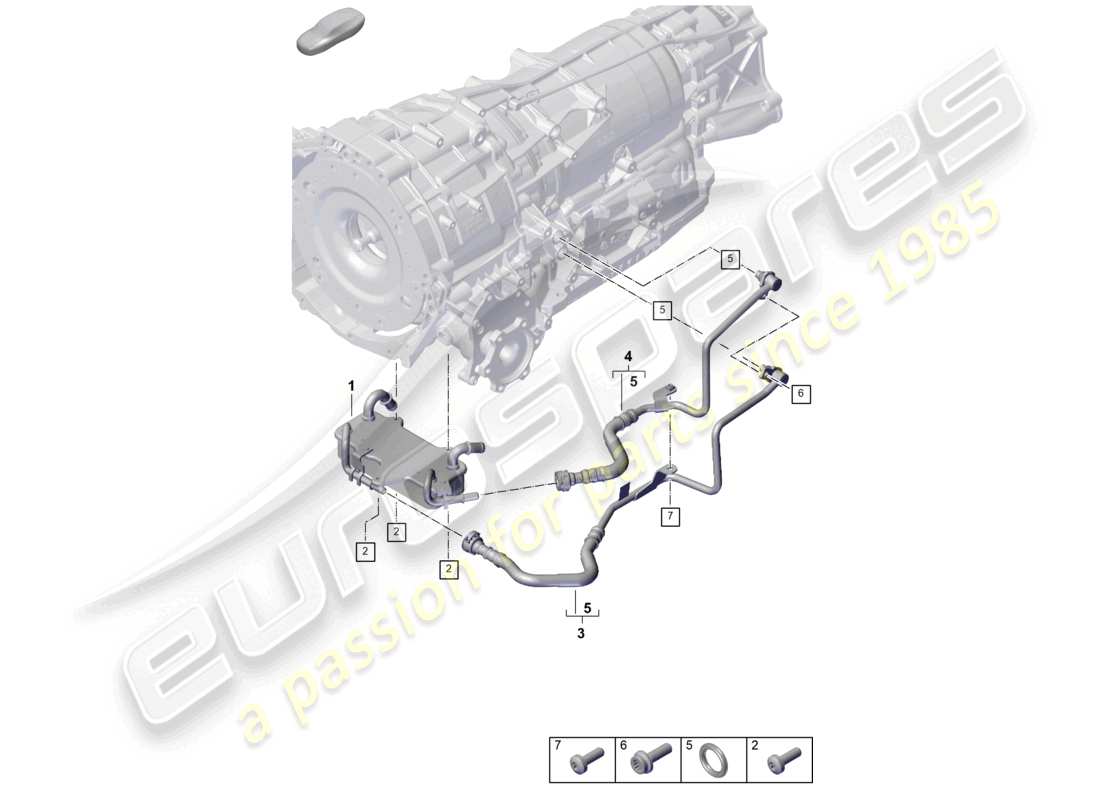 a part diagram from the porsche cayenne parts catalogue