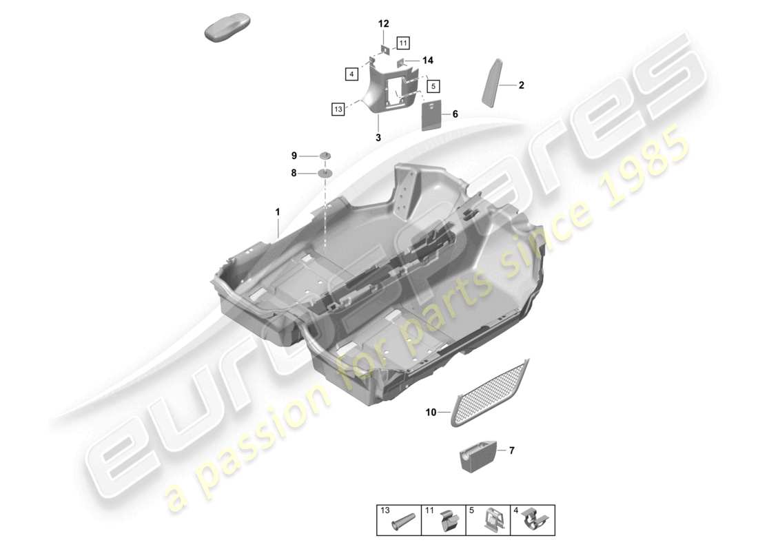a part diagram from the porsche 2025 (718 boxster spyder) parts catalogue