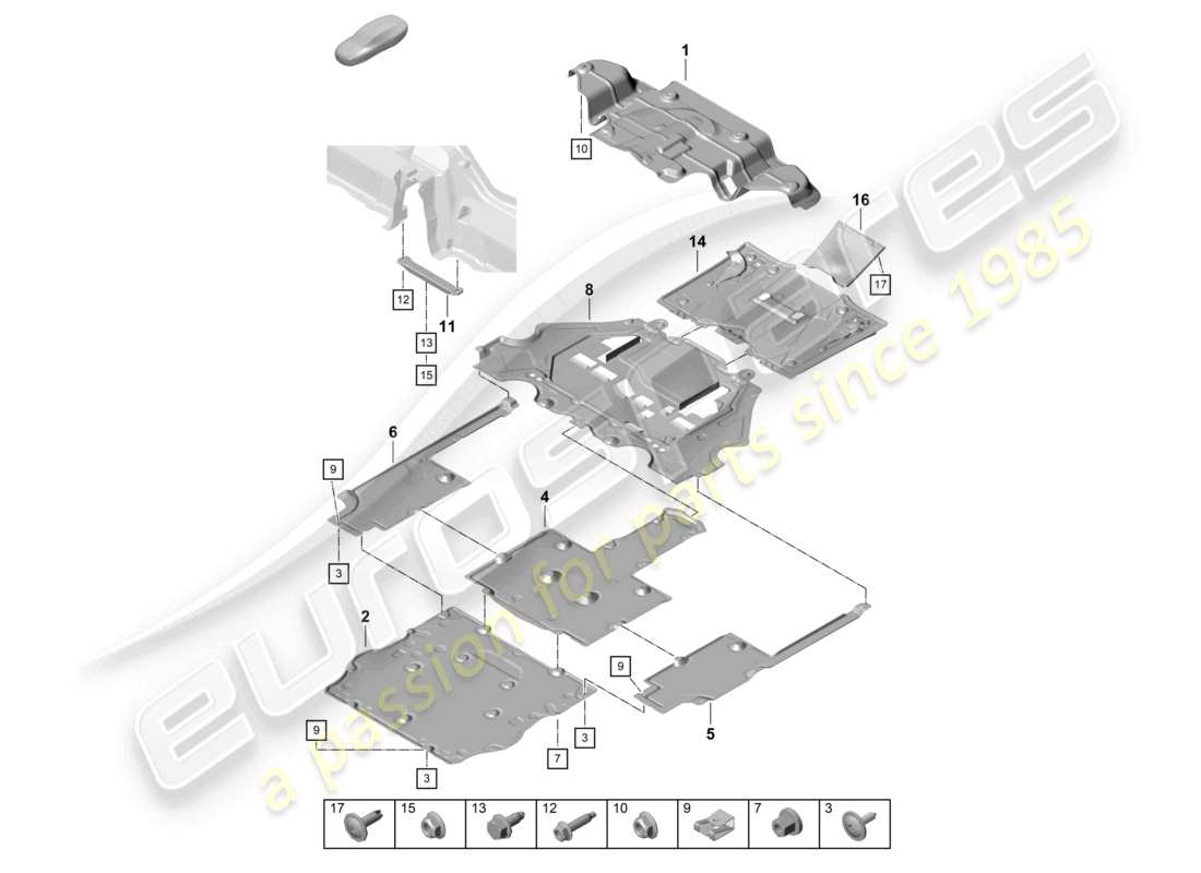 VIEW PARTS DIAGRAMS FROM THE PORSCHE BOXSTER PARTS CATALOGUE a part diagram from the porsche boxster parts catalogue