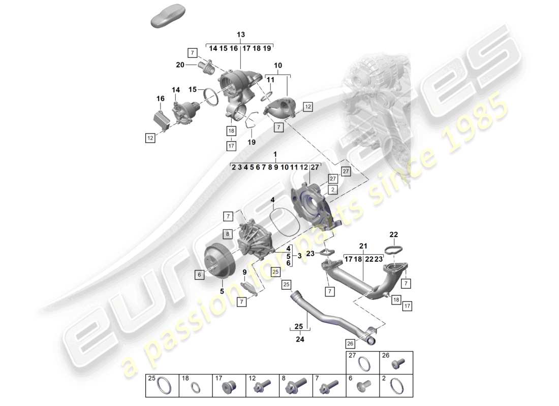 VIEW PARTS DIAGRAMS FROM THE PORSCHE BOXSTER PARTS CATALOGUE a part diagram from the porsche boxster parts catalogue