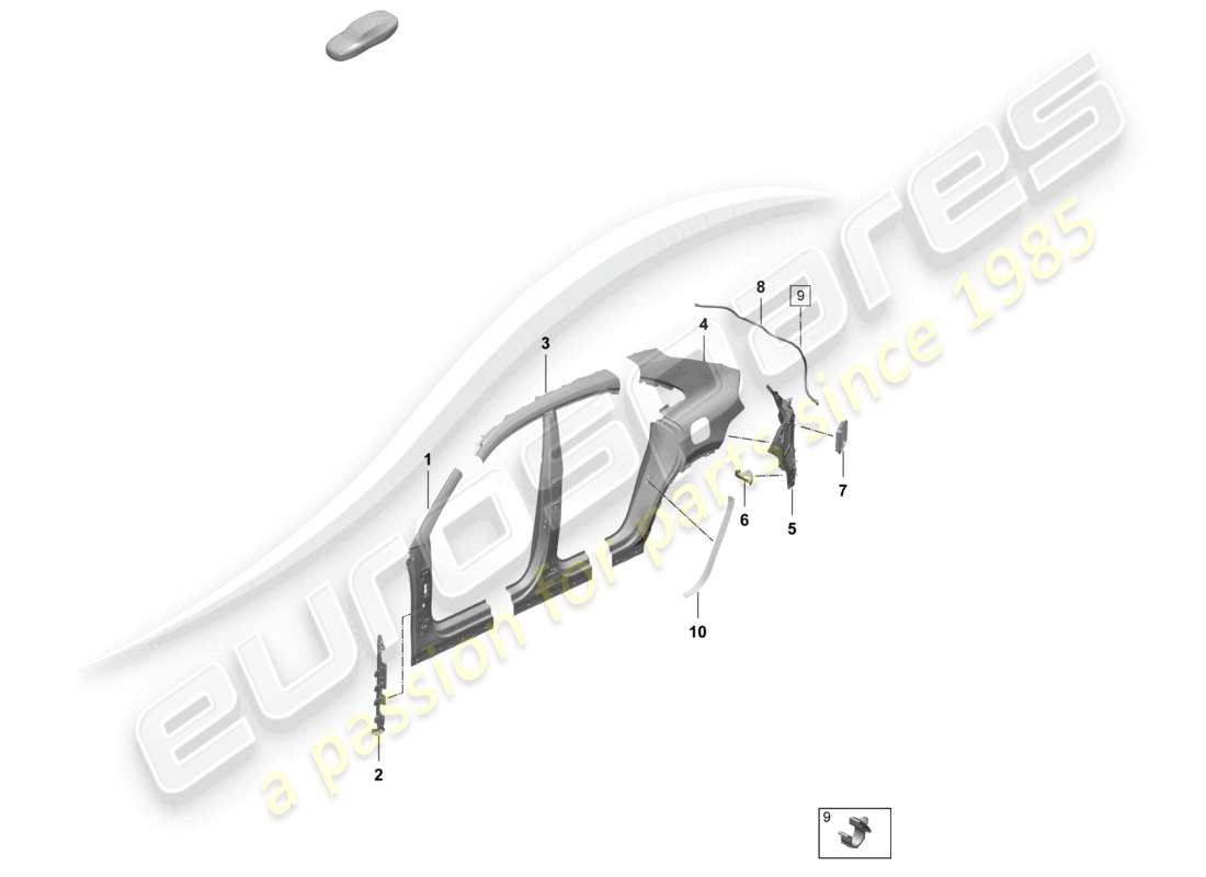 part diagram containing part number 95c809457 ygrv