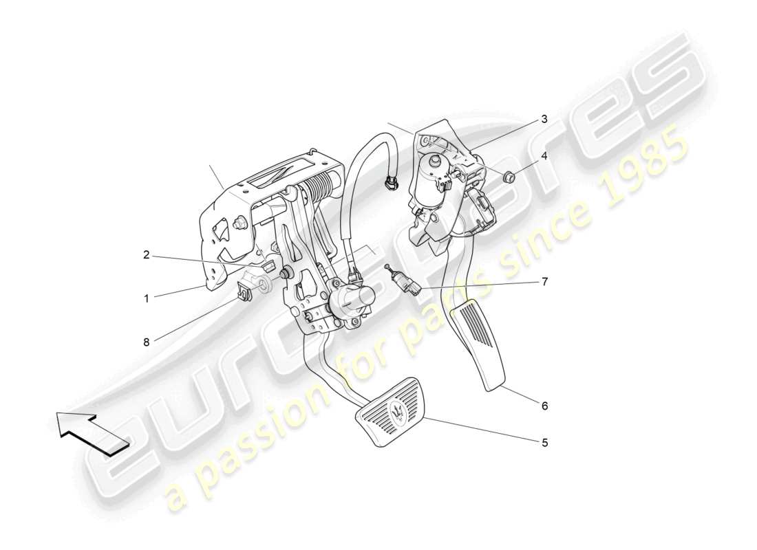 a part diagram from the maserati ghibli (2015) parts catalogue