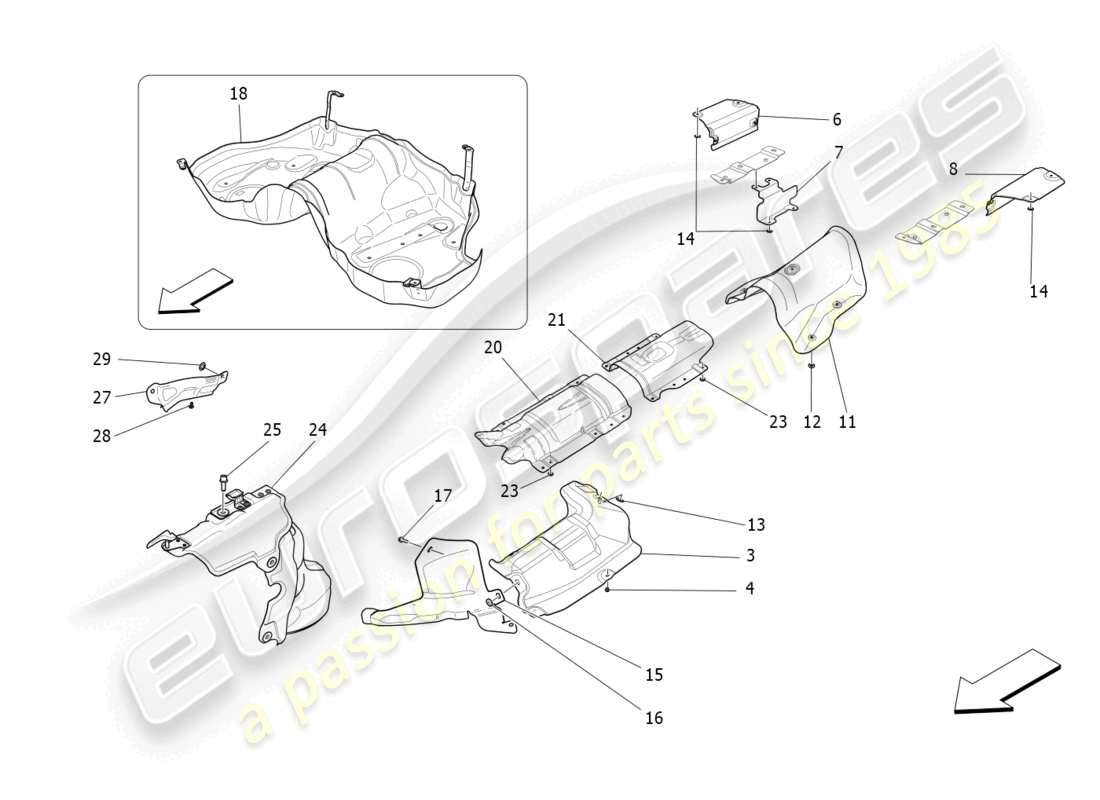a part diagram from the maserati levante gt (2022) parts catalogue