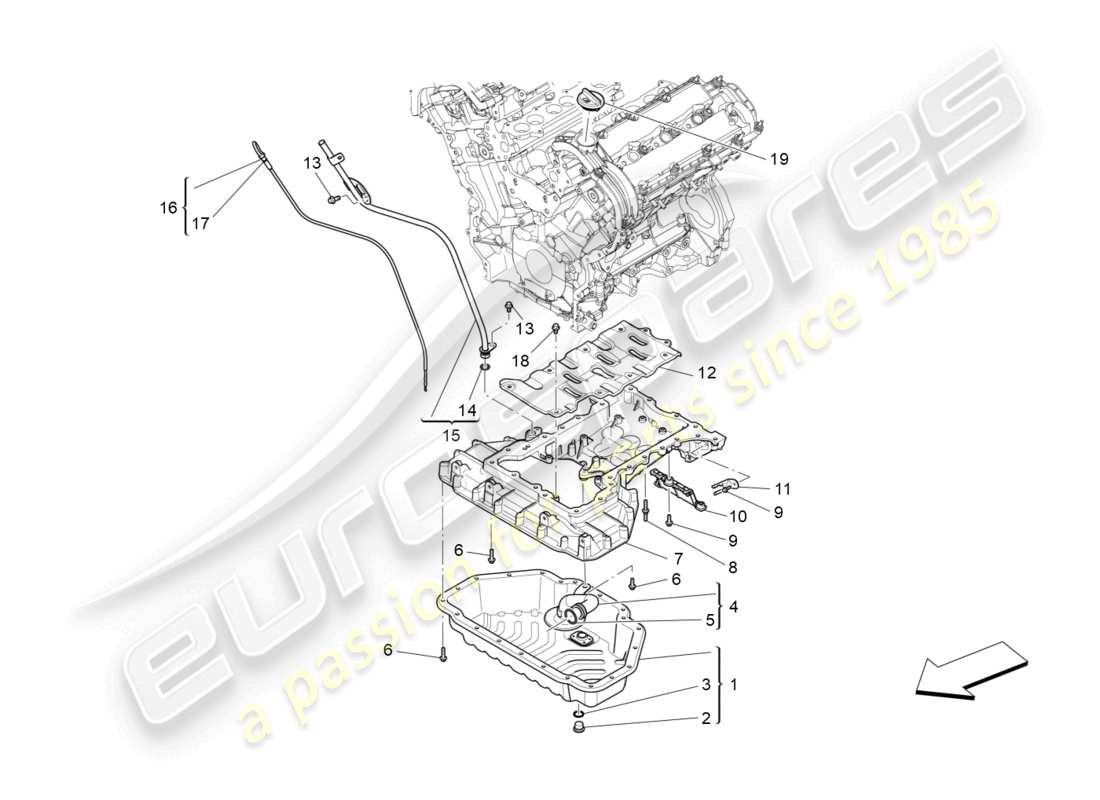 a part diagram from the Maserati Ghibli (2016) parts catalogue