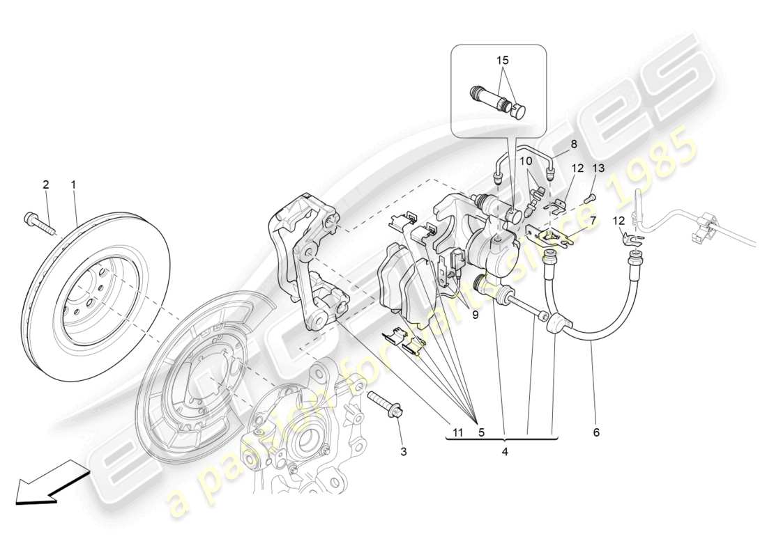 a part diagram from the maserati ghibli (2014) parts catalogue