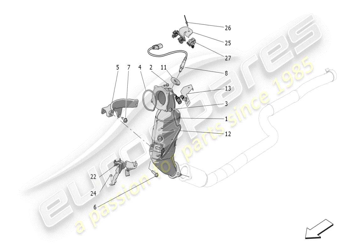 a part diagram from the maserati grecale modena (2023) parts catalogue