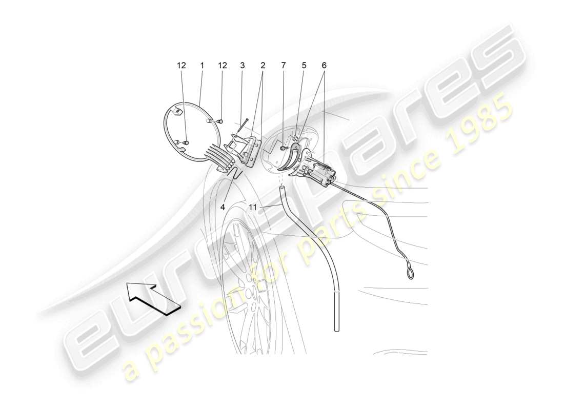 a part diagram from the maserati grancabrio parts catalogue