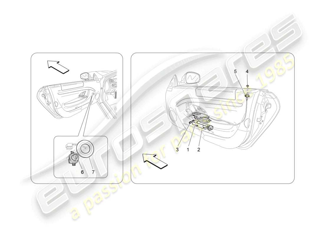a part diagram from the maserati granturismo mc stradale (2012) parts catalogue