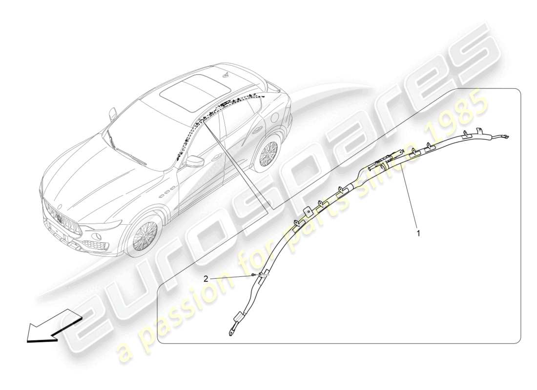 a part diagram from the maserati levante gts (2020) parts catalogue