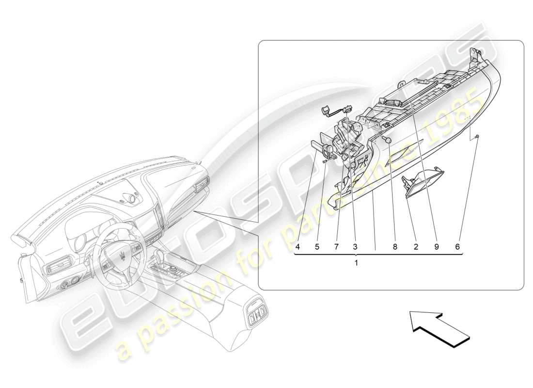 a part diagram from the maserati levante modena s (2022) parts catalogue
