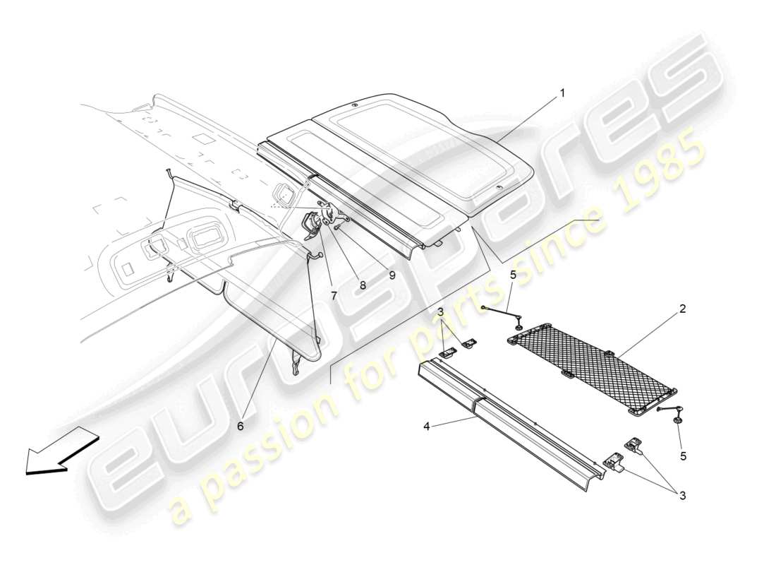 a part diagram from the maserati levante (2020) parts catalogue