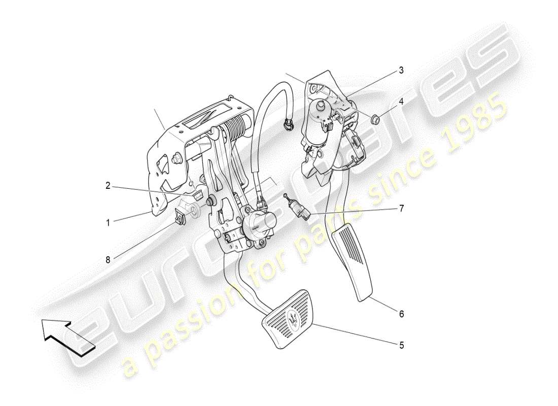a part diagram from the maserati ghibli (2019) parts catalogue