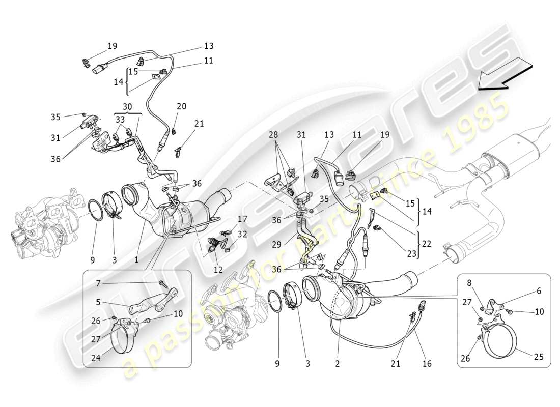 a part diagram from the maserati levante parts catalogue