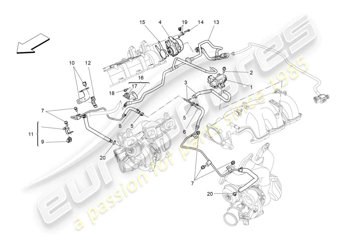 a part diagram from the Maserati Levante Modena S (2022) parts catalogue