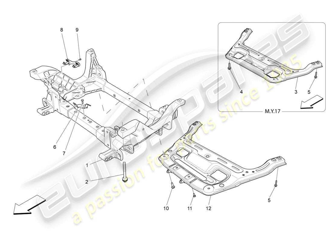 a part diagram from the maserati levante (2020) parts catalogue