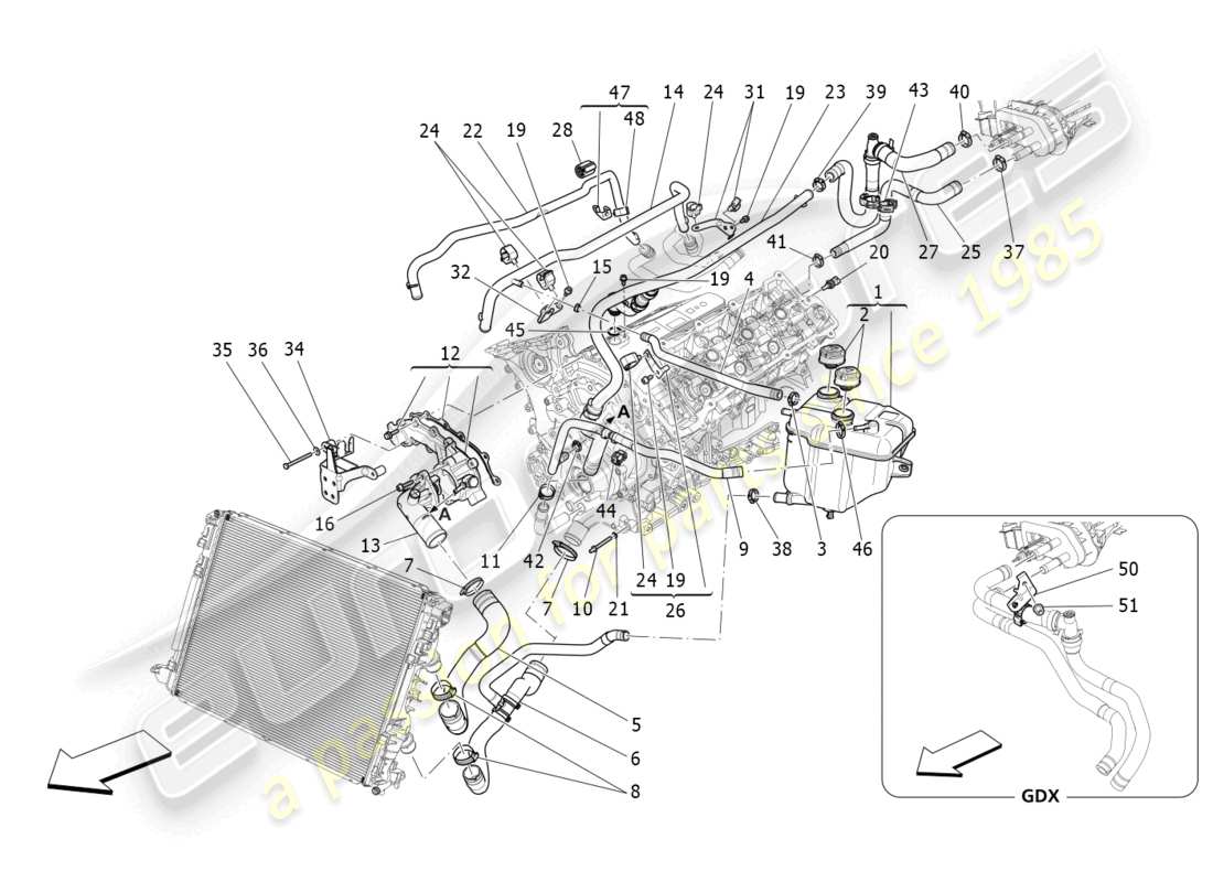 a part diagram from the Maserati Levante Zenga (2020) parts catalogue
