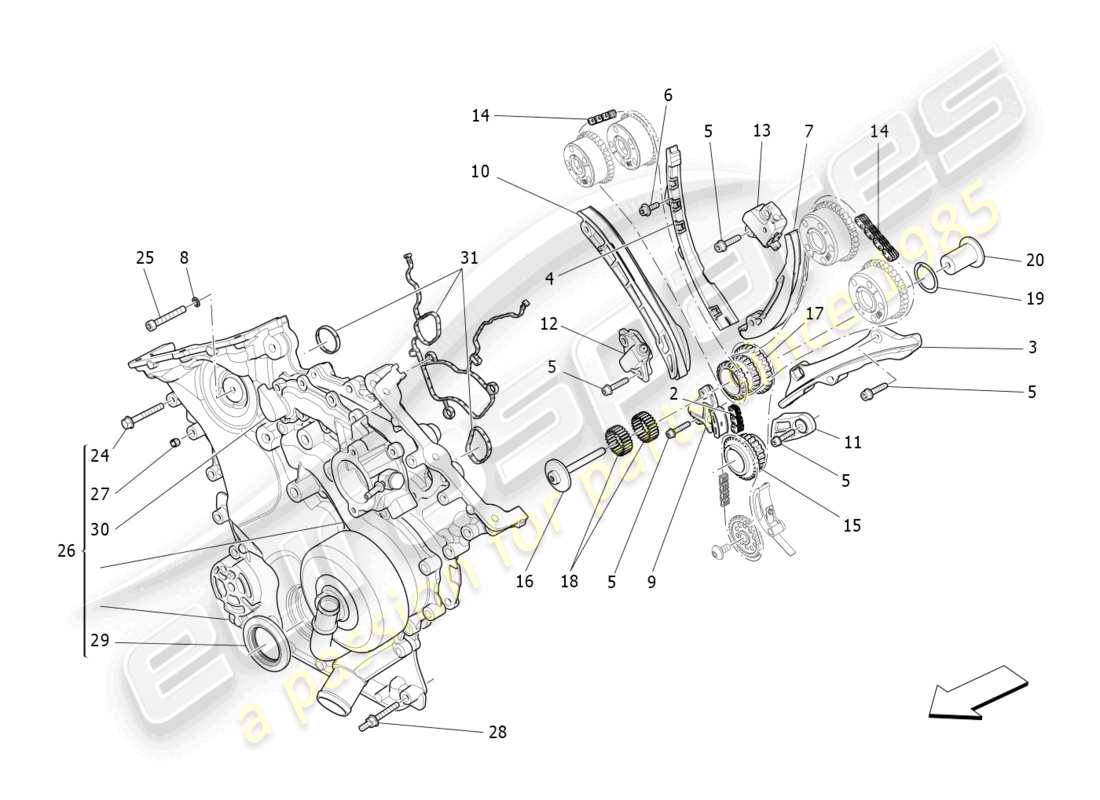 a part diagram from the Maserati Levante Tributo (2021) parts catalogue