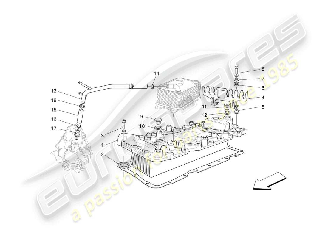 a part diagram from the maserati grancabrio mc (2013) parts catalogue