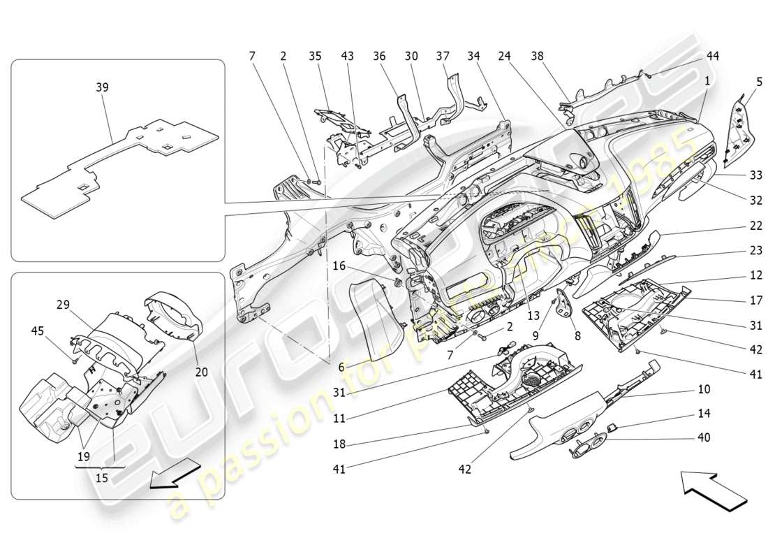 a part diagram from the maserati levante (2017) parts catalogue