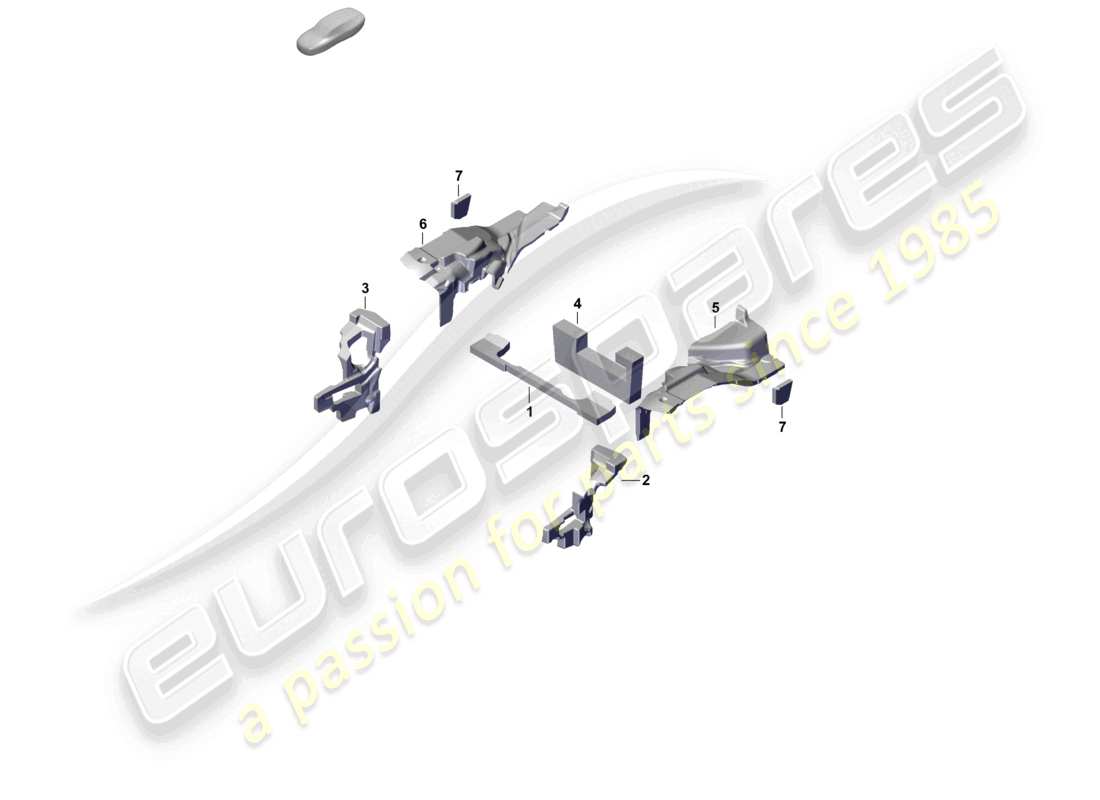 porsche 2025 (992-2) sound absorber damping body part diagram