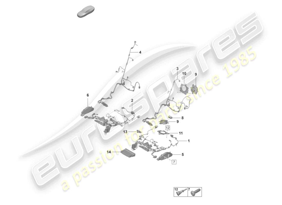 porsche 2023 (taycan 9j1-1) electrics comfort seat part diagram