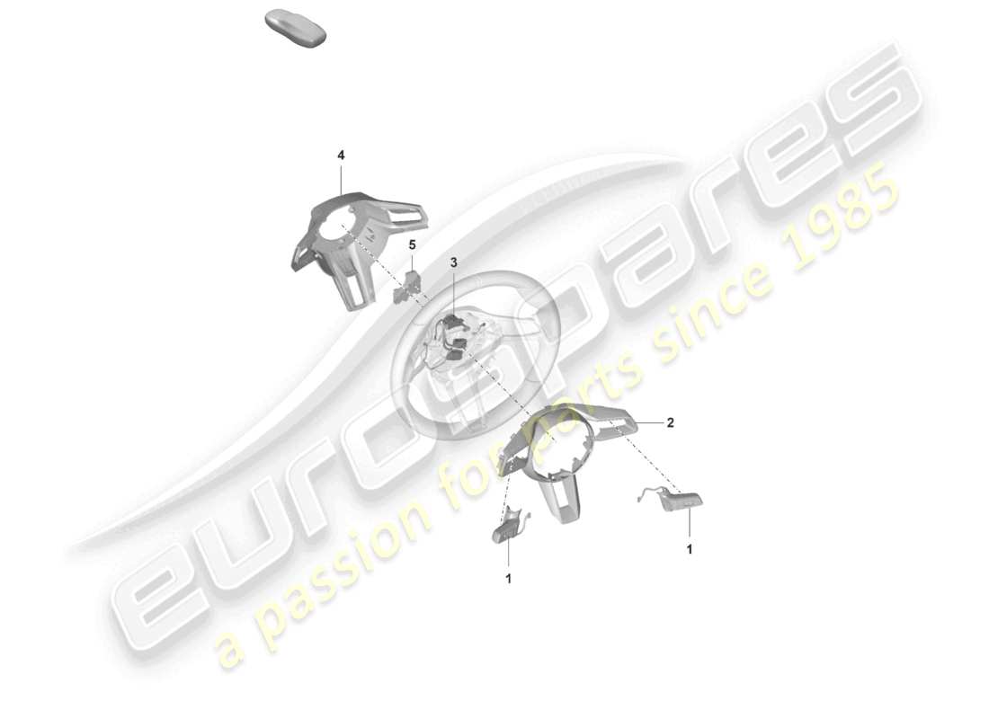 porsche 2022 (992-1 gt3/rs/st) accessories steering wheel part diagram