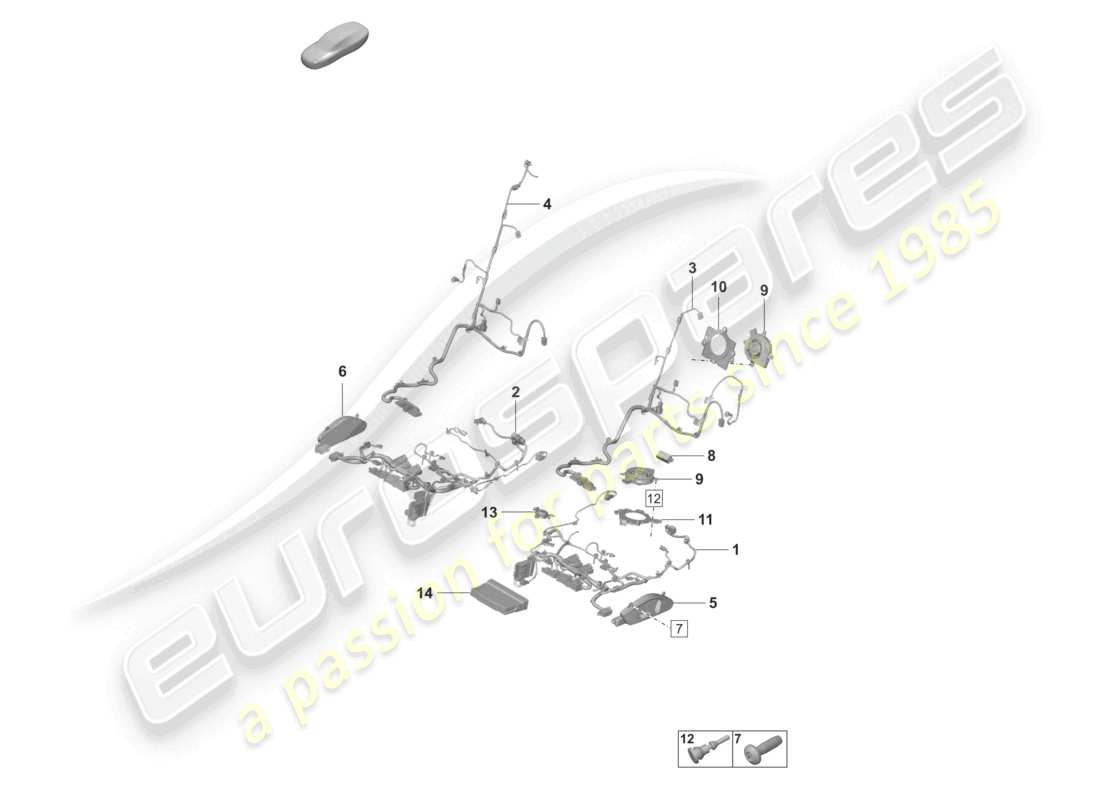 porsche 2022 (taycan 9j1-1) electrics sports seat part diagram