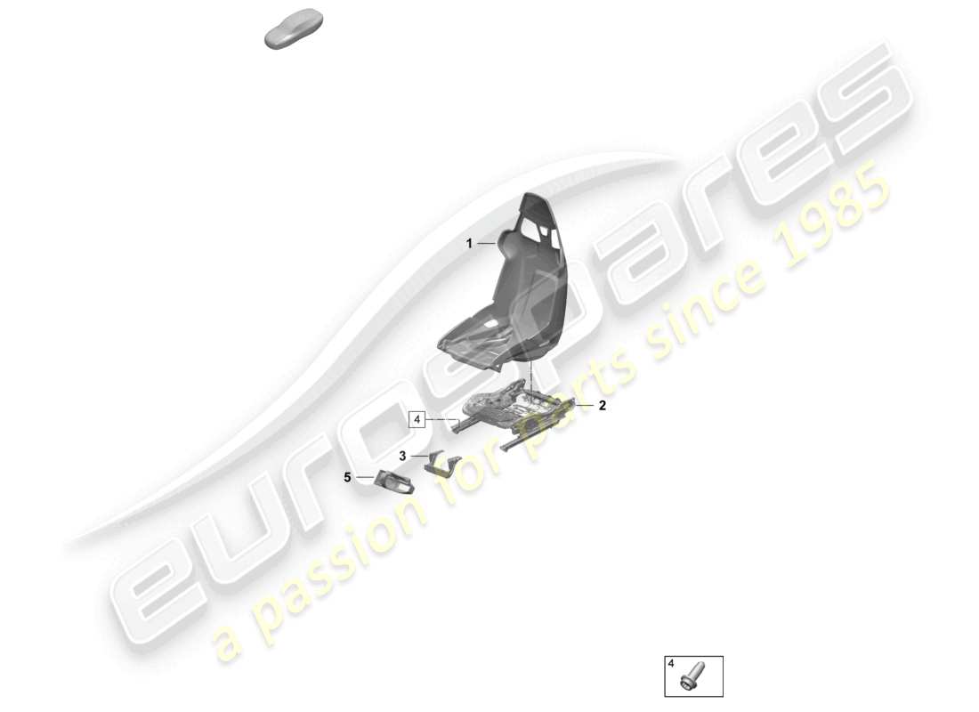 porsche 2026 (taycan 9j1-2) bucket seat seat shell part diagram
