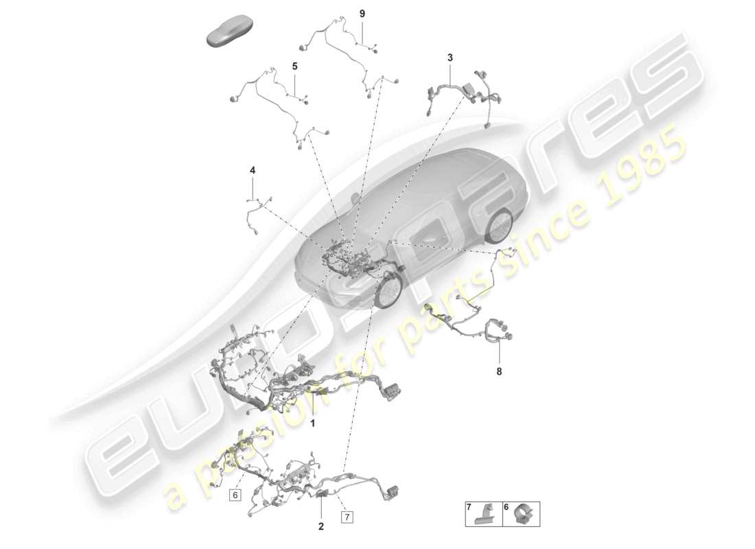porsche 2024 (panamera 971-2) wiring looms engine part diagram