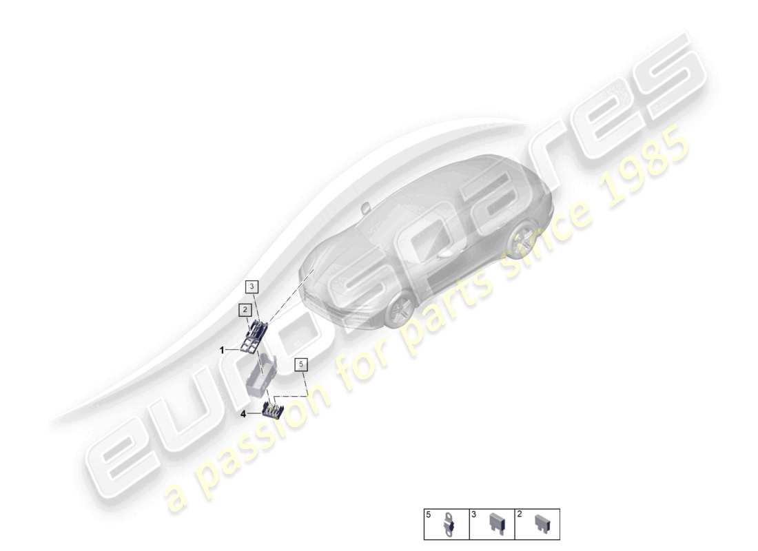 porsche 2026 (panamera 976) fuse box flat fuse engine bay right part diagram